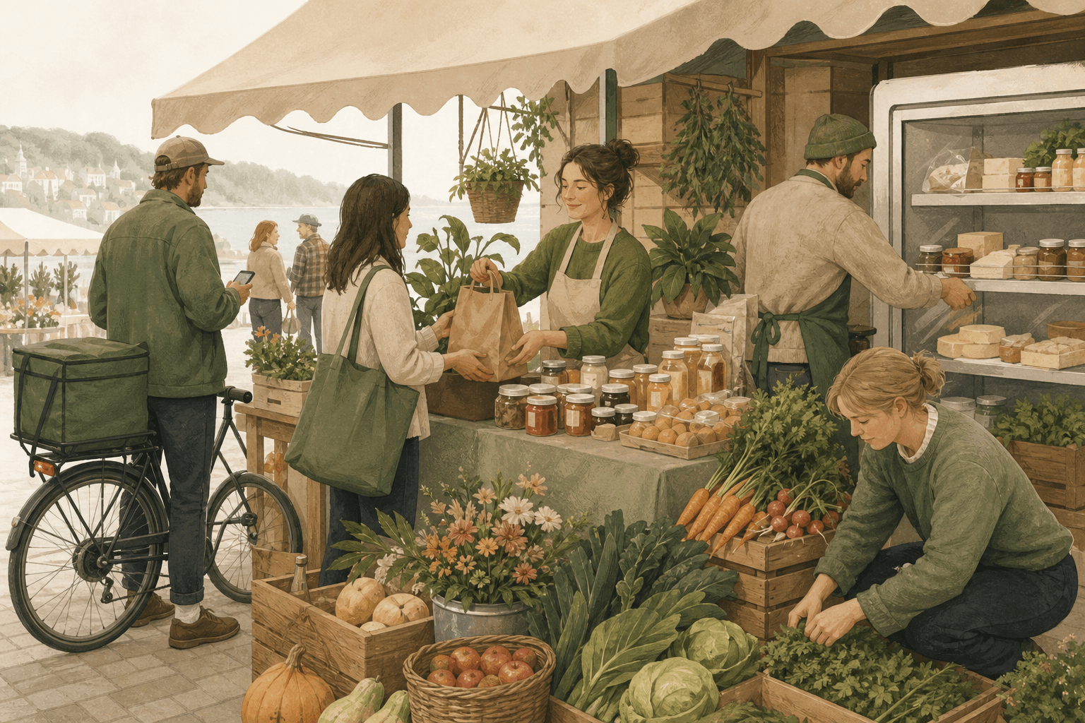 Større lokal handel med flere produkter og flyt