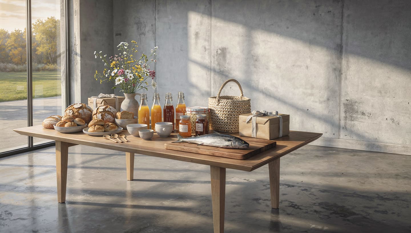 Rommet blir varmere og fyldigere med flere produkter rundt bordet.